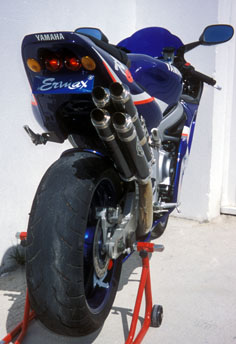 PANNELLO SOTTOCODA YZF R6 99 2000 METALLIC BLUE CON FORI FANALE POST